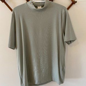 H&M Sage Green Mock Neck Tee